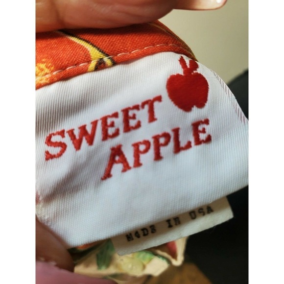 Sweet Apple Button Long Sleeve Vintage Top Dress - Picture 7 of 9